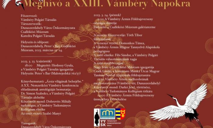 Meghívó XXIII: Vámbéry Napokra